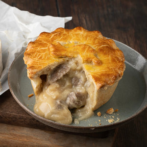 Steak and Tunworth cheese pie