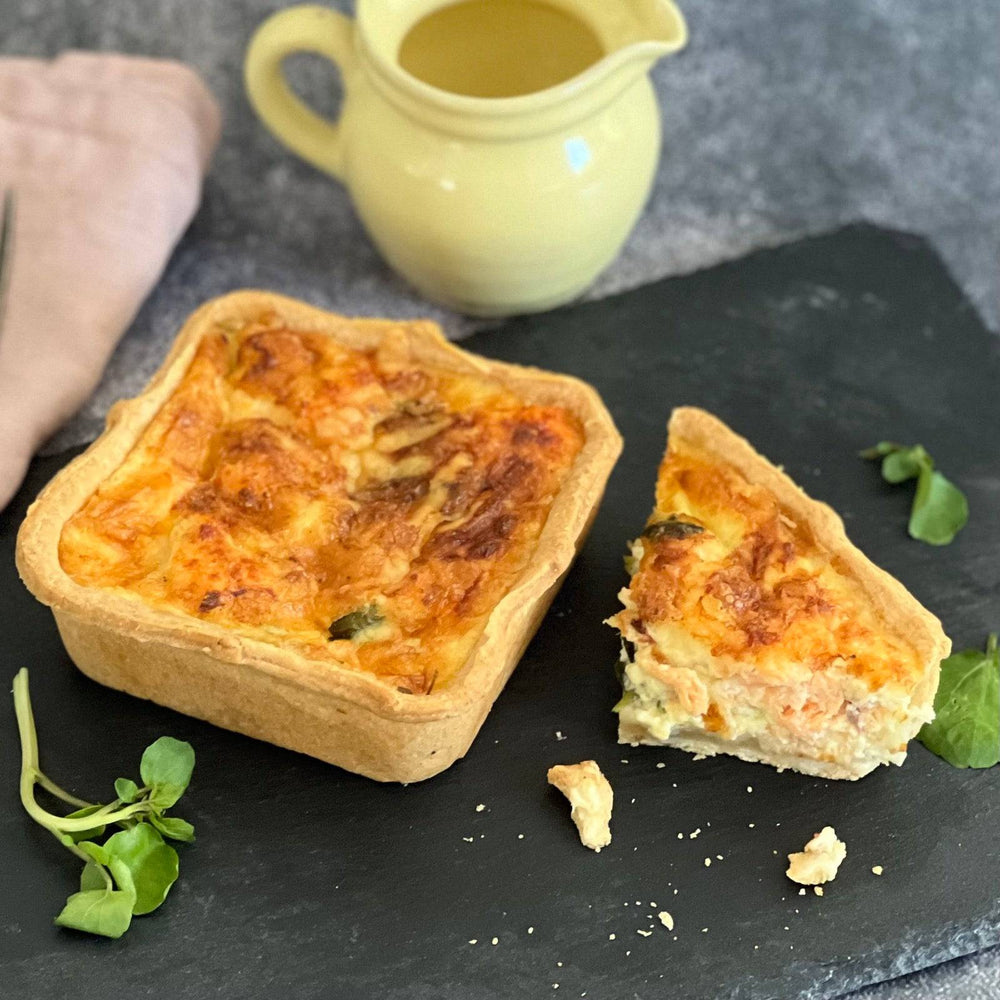 Hot Smoked Trout and Watercress Squiche