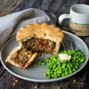 Squash Spinach and Vegan Feta Pie